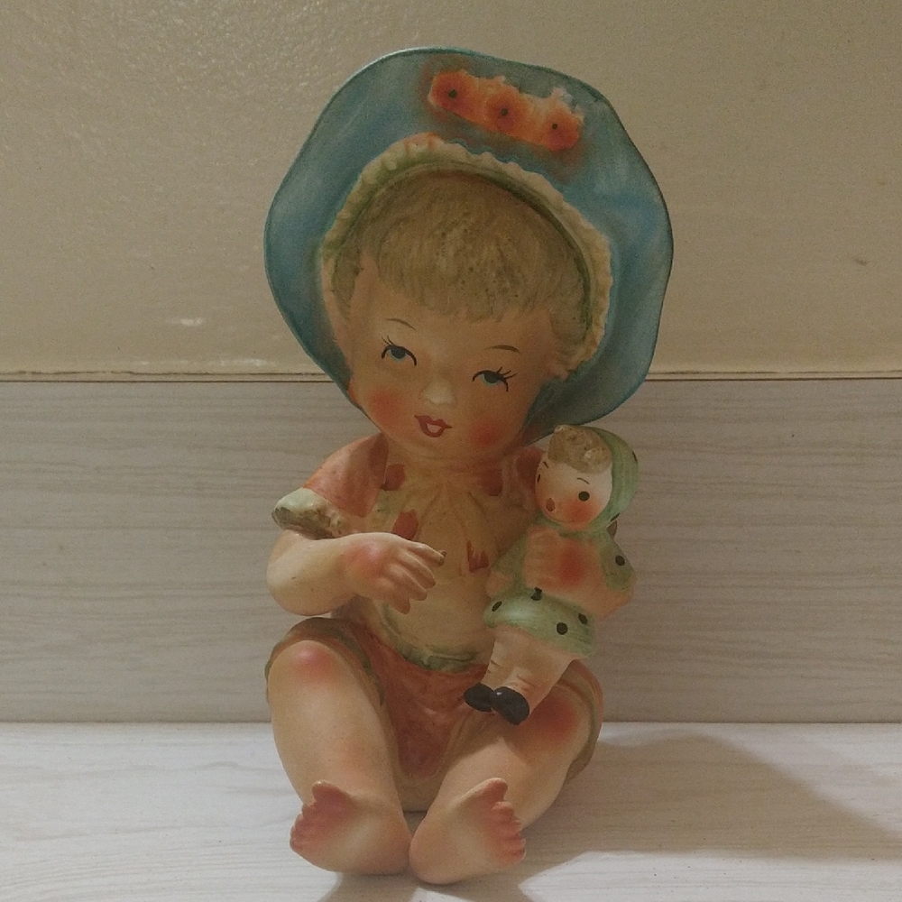 Vintage 1950's Lipper & Mann Piano Baby Girl with Doll